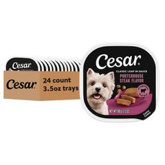 Cesar Classic Loaf in Sauce Porterhouse Steak tray ready for easy, balanced meals.