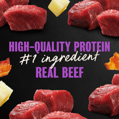 Cesar Filet Mignon Loaf & Topper tray texture close-up highlighting tender texture with slow-cooked flavor notes.