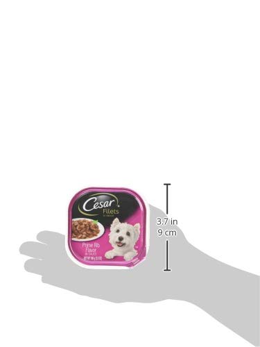 Cesar Filets in Gravy Prime Rib tray with peel-away seal for easy feeding.