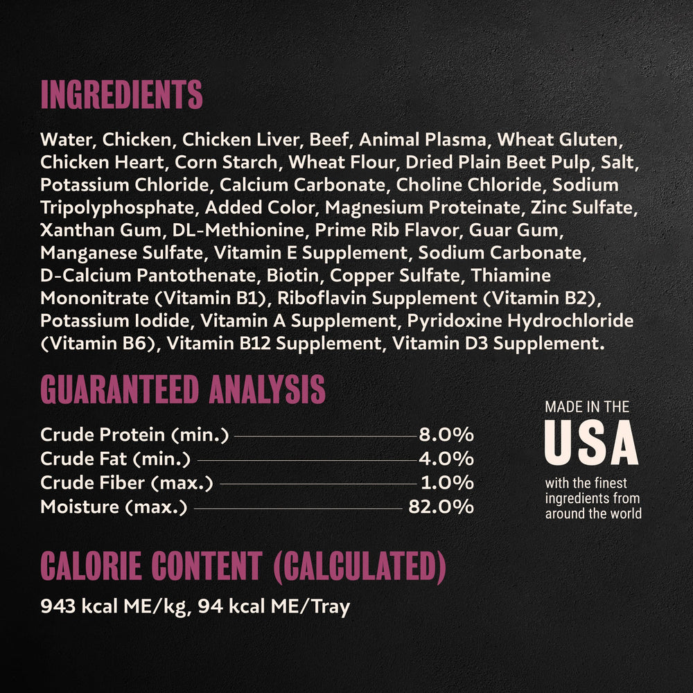 Cesar Filets in Gravy Prime Rib small-breed friendly serving option.