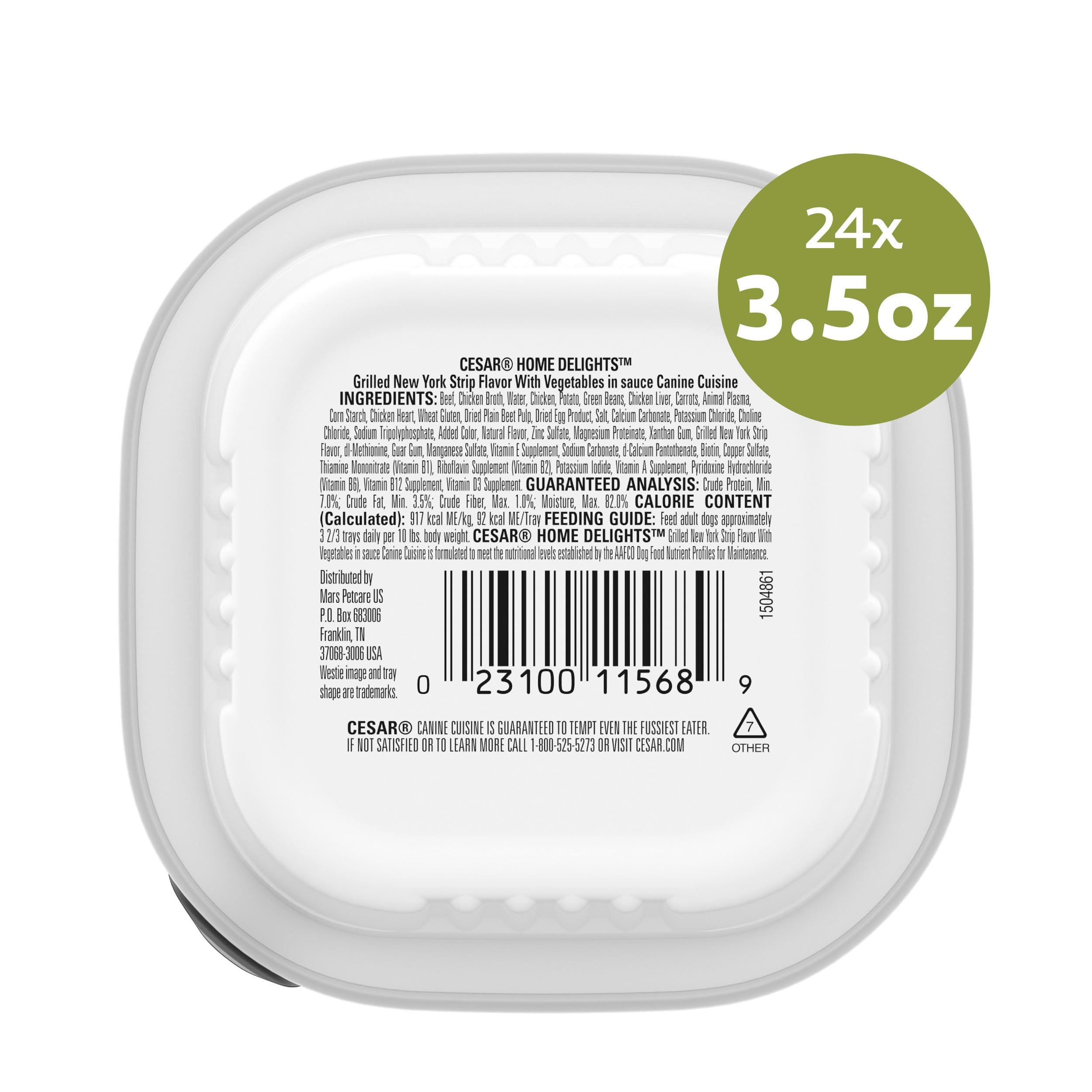 Convenient 3.5 oz trays are simple to portion.