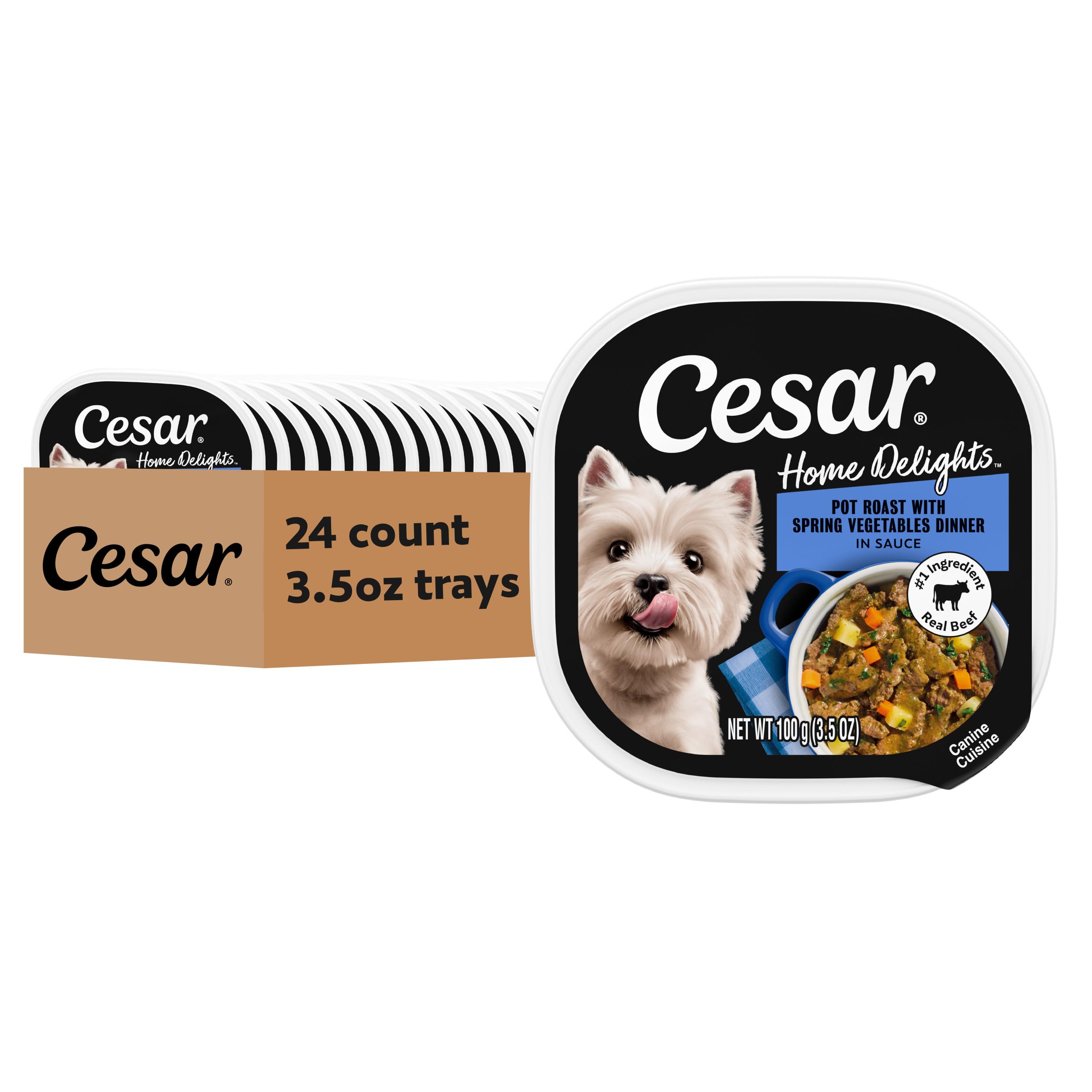 Cesar Home Delights pot roast vegetables tray: convenient single-serve meal