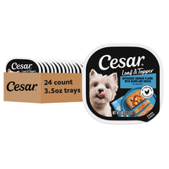 Cesar Loaf & Topper Rotisserie Chicken Tray with easy-peel seal for quick serving.