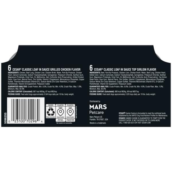 Cesar real chicken or beef as #1 ingredient, high-quality protein