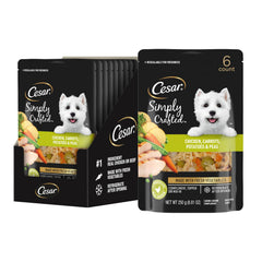 Cesar Simply Crafted chicken chunks provide real protein in a tasty topper.