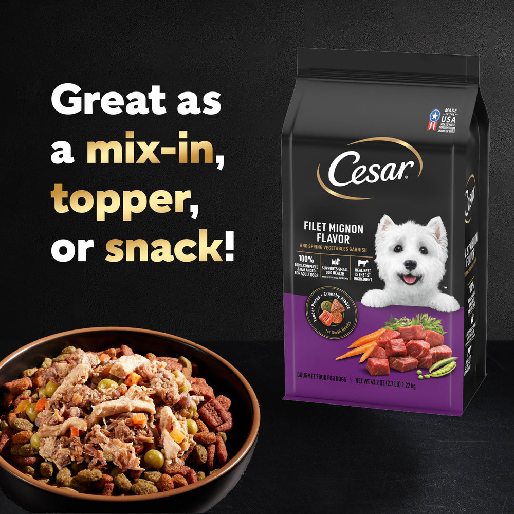 Cesar Simply Crafted packaging six-count emphasizes value and consistency.