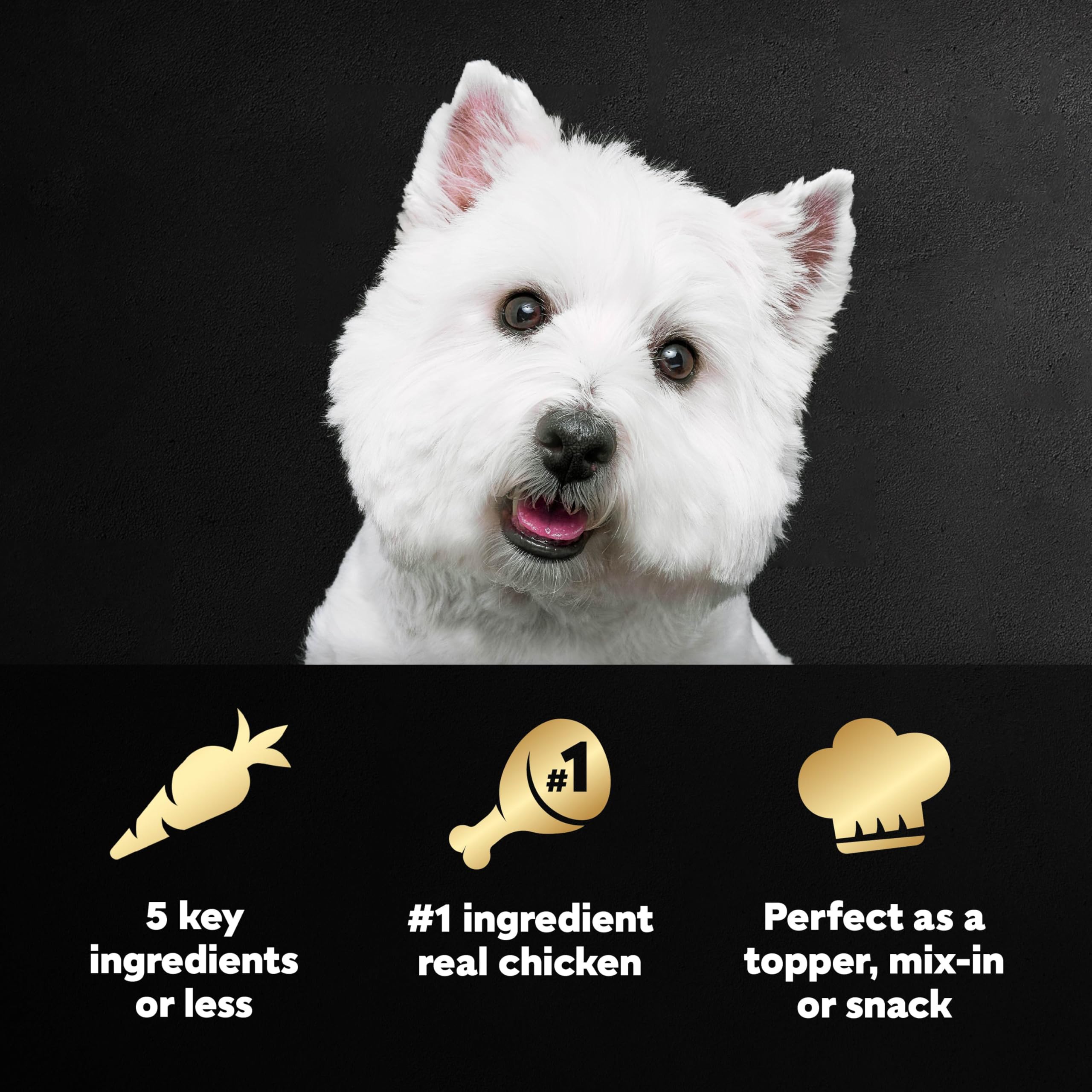 Cesar Simply Crafted duck toppers add savory moisture to dry food.