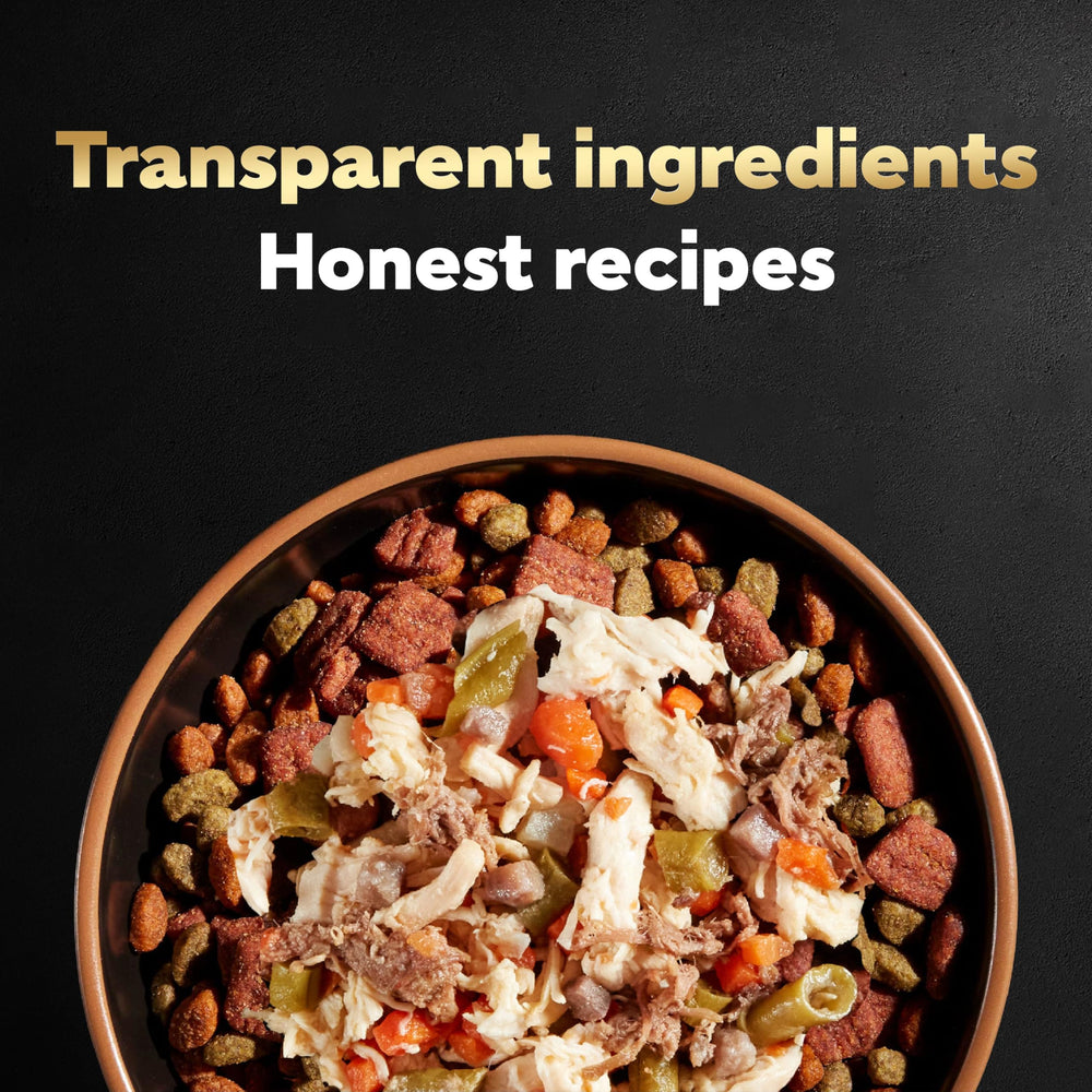 Cesar Simply Crafted topper shown as a convenient meal boost for dogs.
