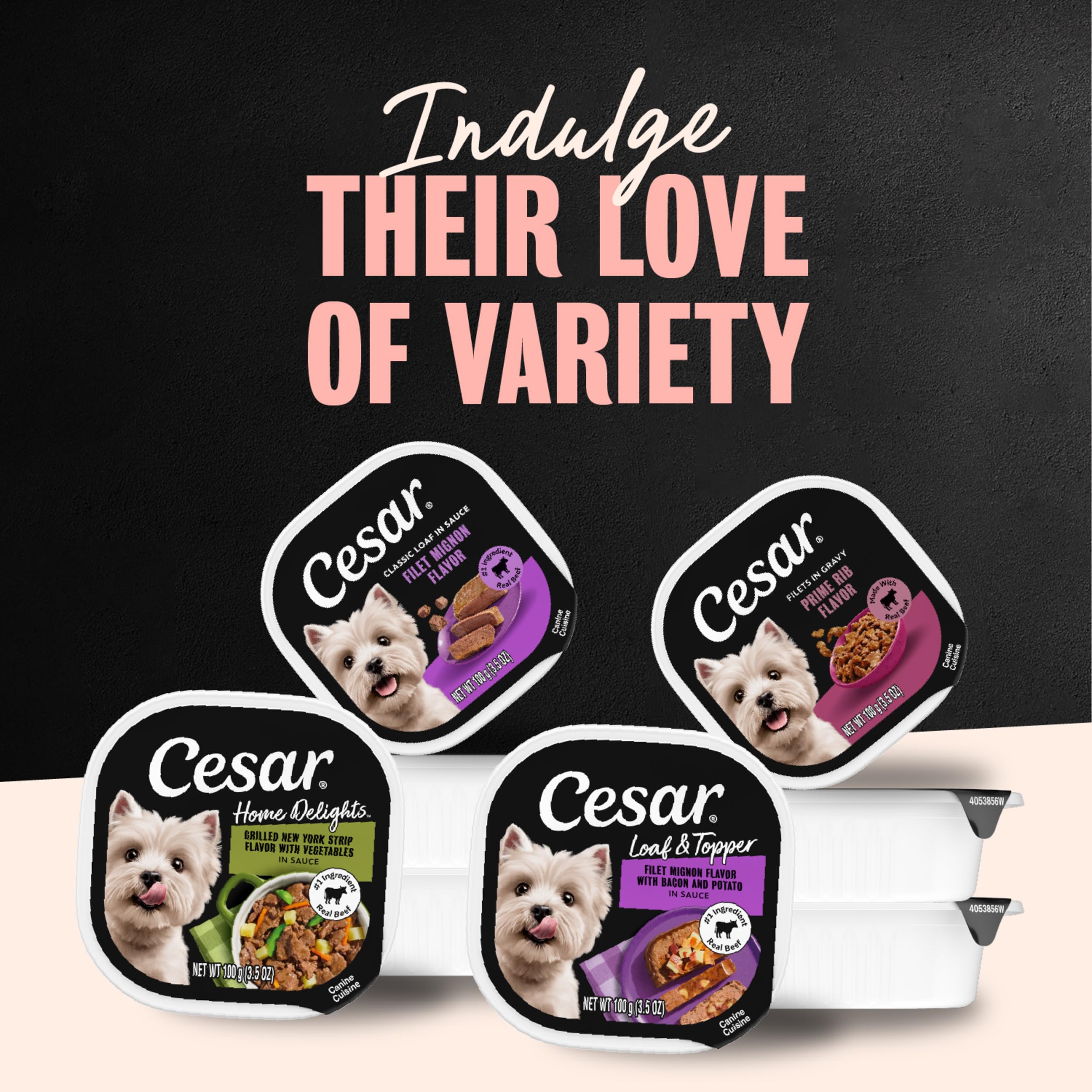 Cesar steak-lovers texture image showing slow-cooked juicy tender bites
