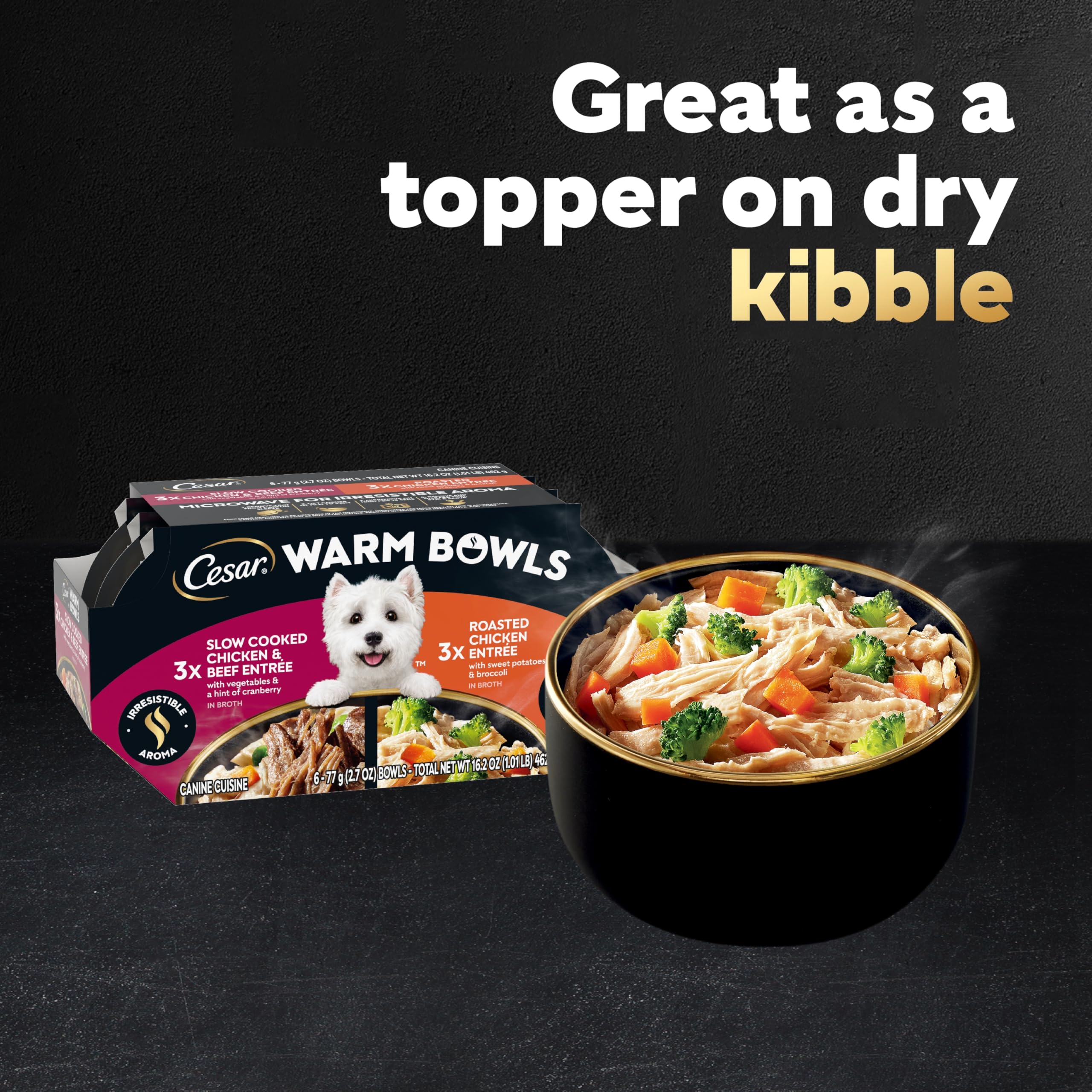 Cesar Warm Bowls warm aroma fills the room, elevating the mealtime experience.