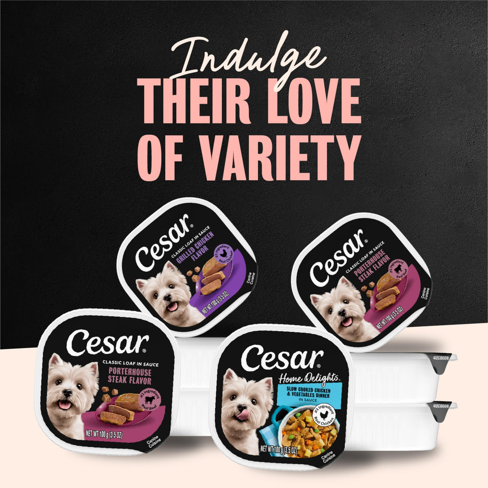 Beef loaf in Cesar sauce provides a hearty option.