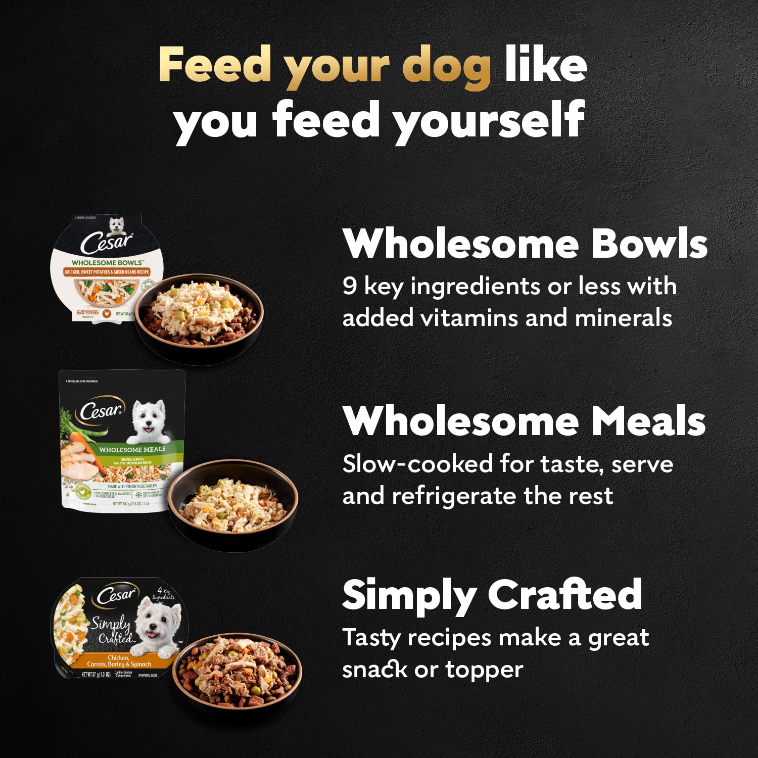 Cesar Wholesome Bowls mealtime joy for dogs
