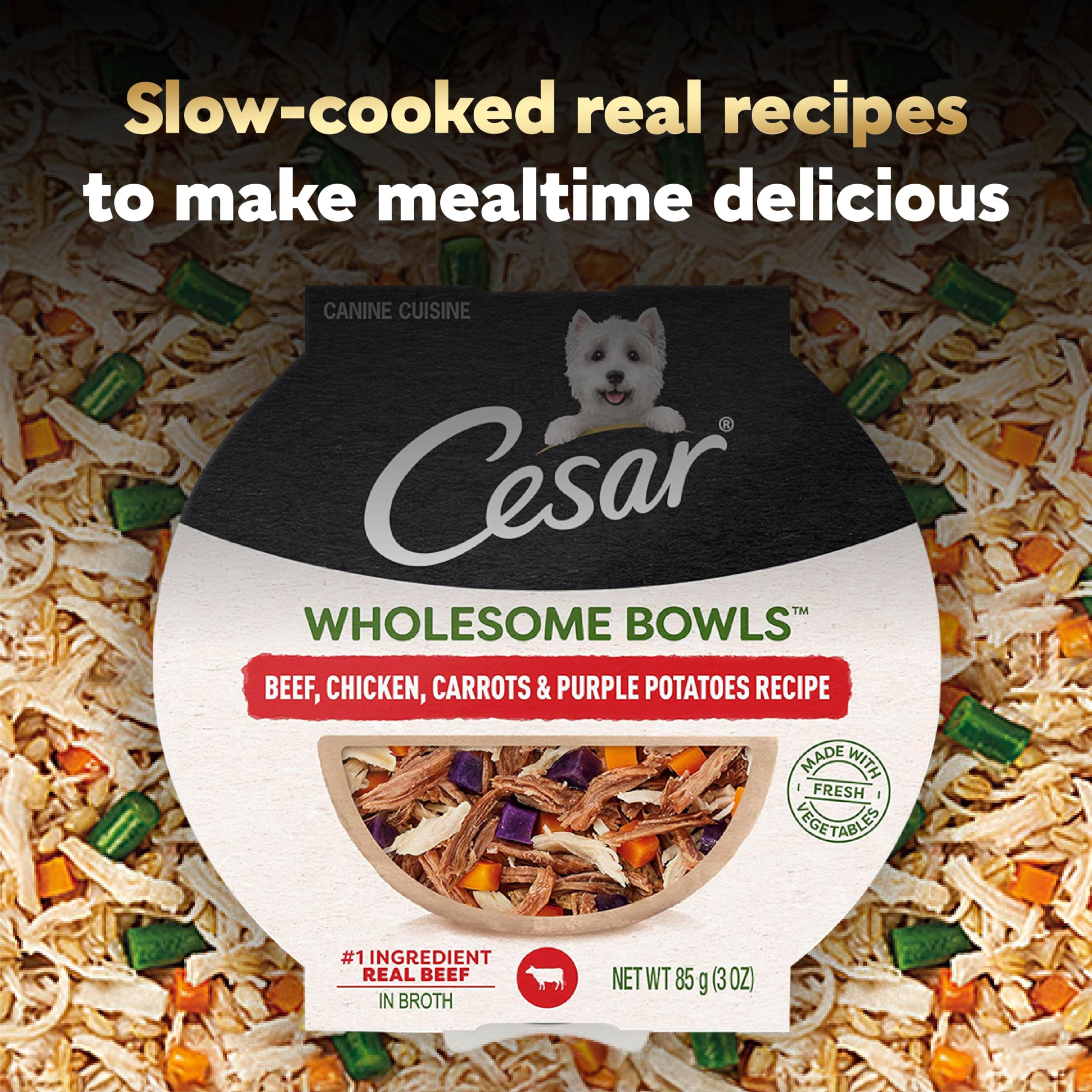 Cesar Wholesome Bowls ready-to-serve bowl perfect as a meal or topper