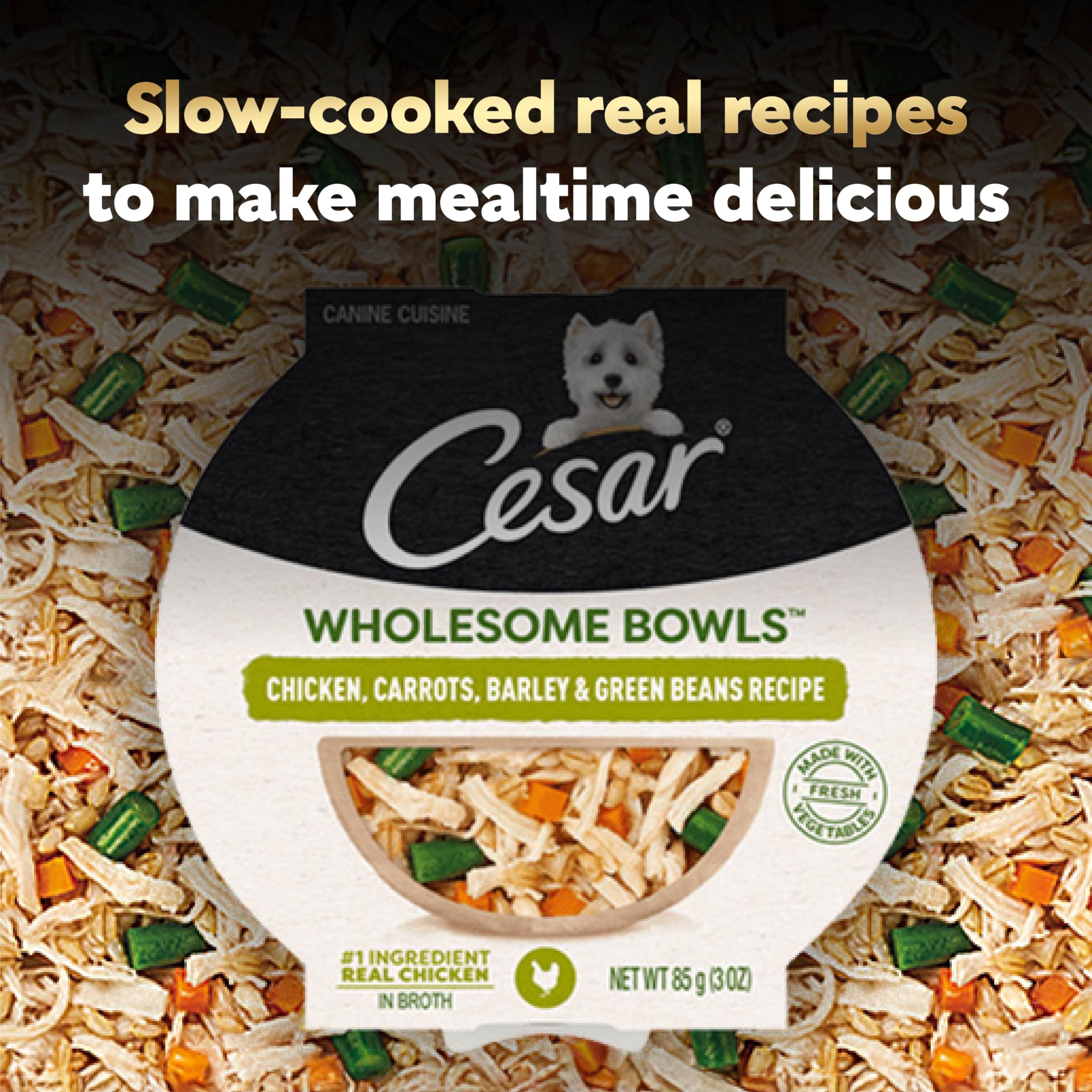 Cesar Wholesome Bowls slow-cooked chicken flavor aroma