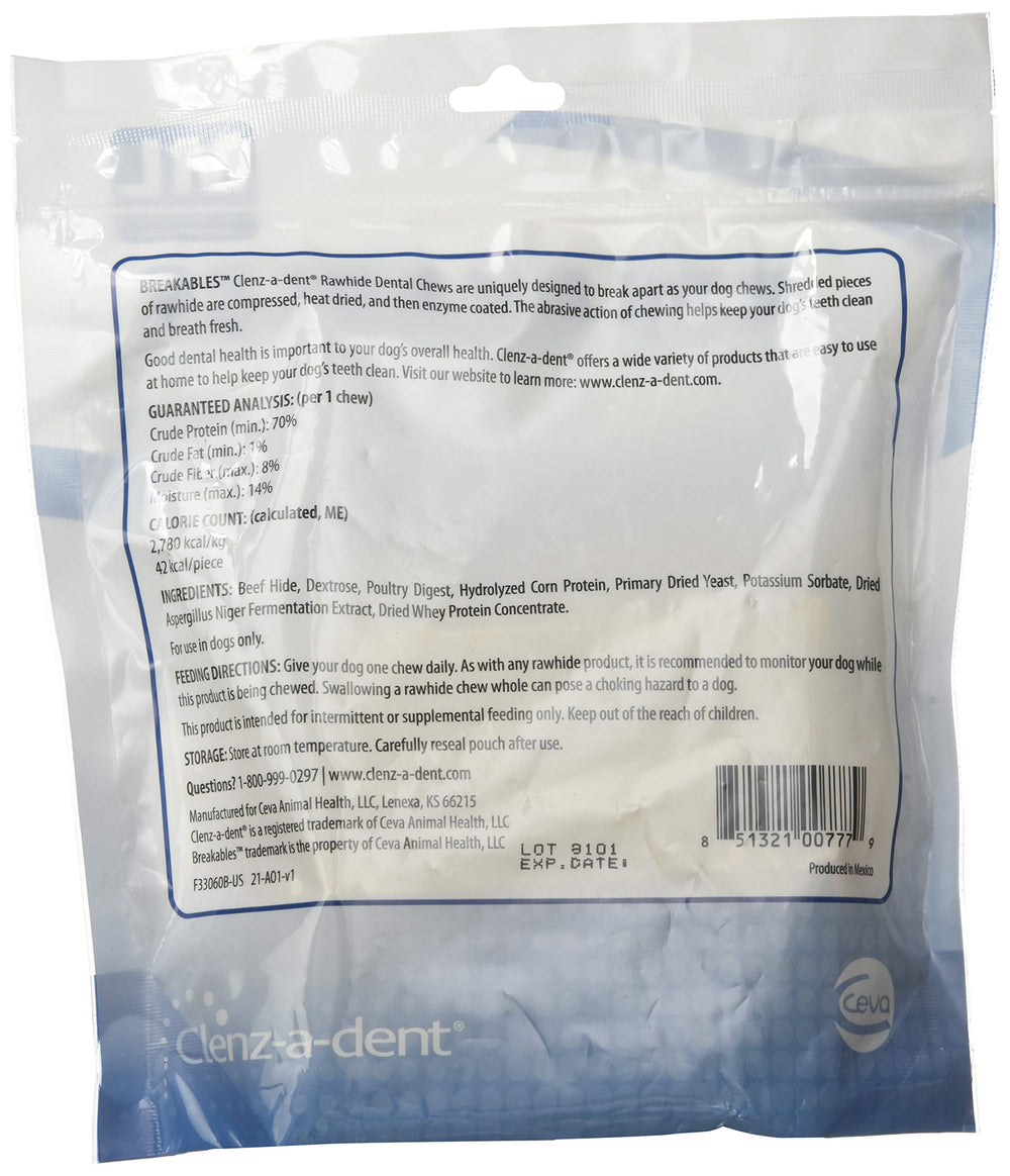 Ceva Breakables dual-enzyme coating chew supports fresh breath during chewing.