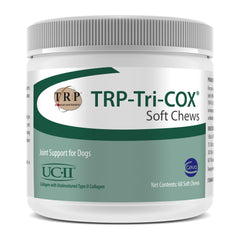 Ceva TRP-Tri-COX Soft Chews bottle promotes joint support for dogs