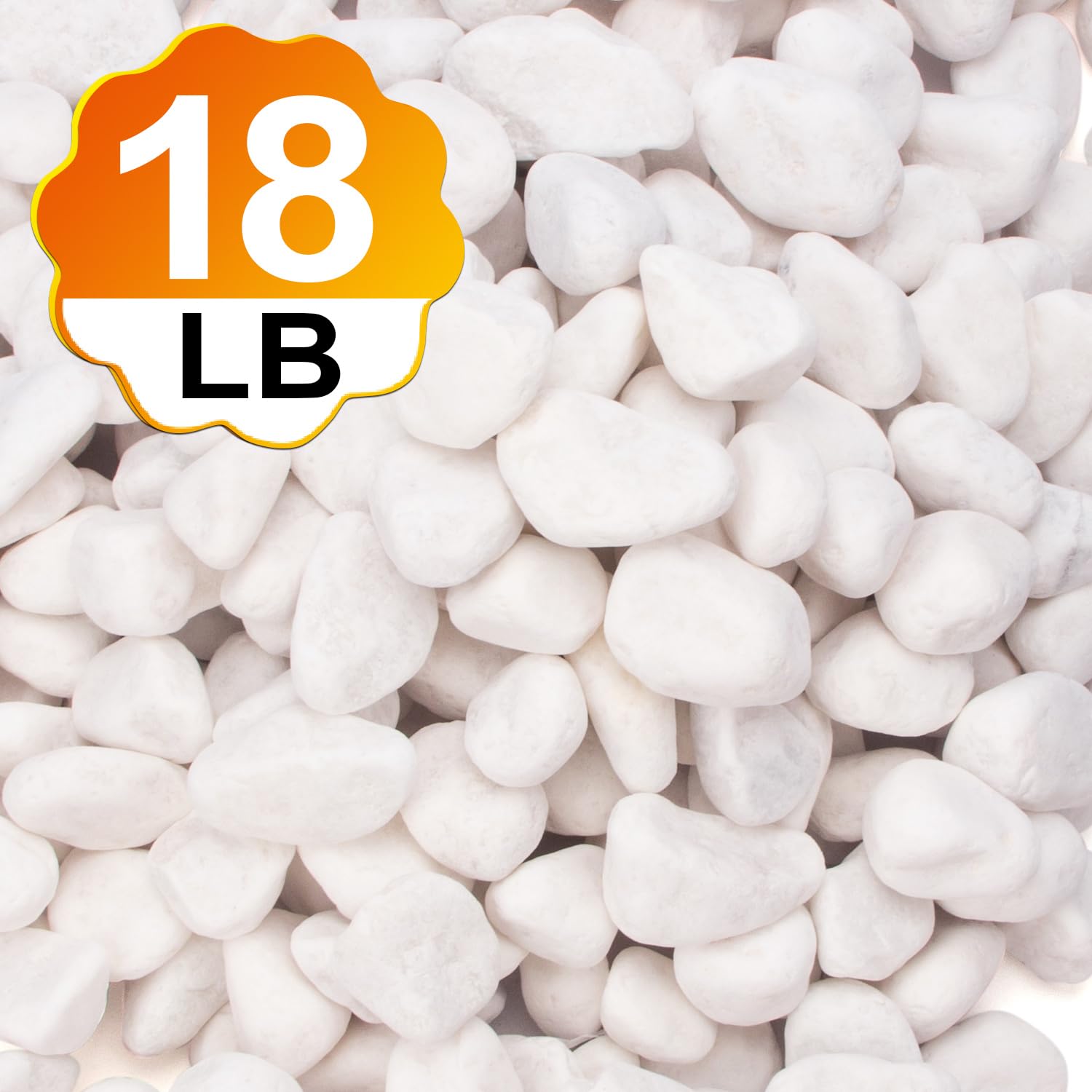 CFKJ white stones arrangement for crisp garden accents and pathways