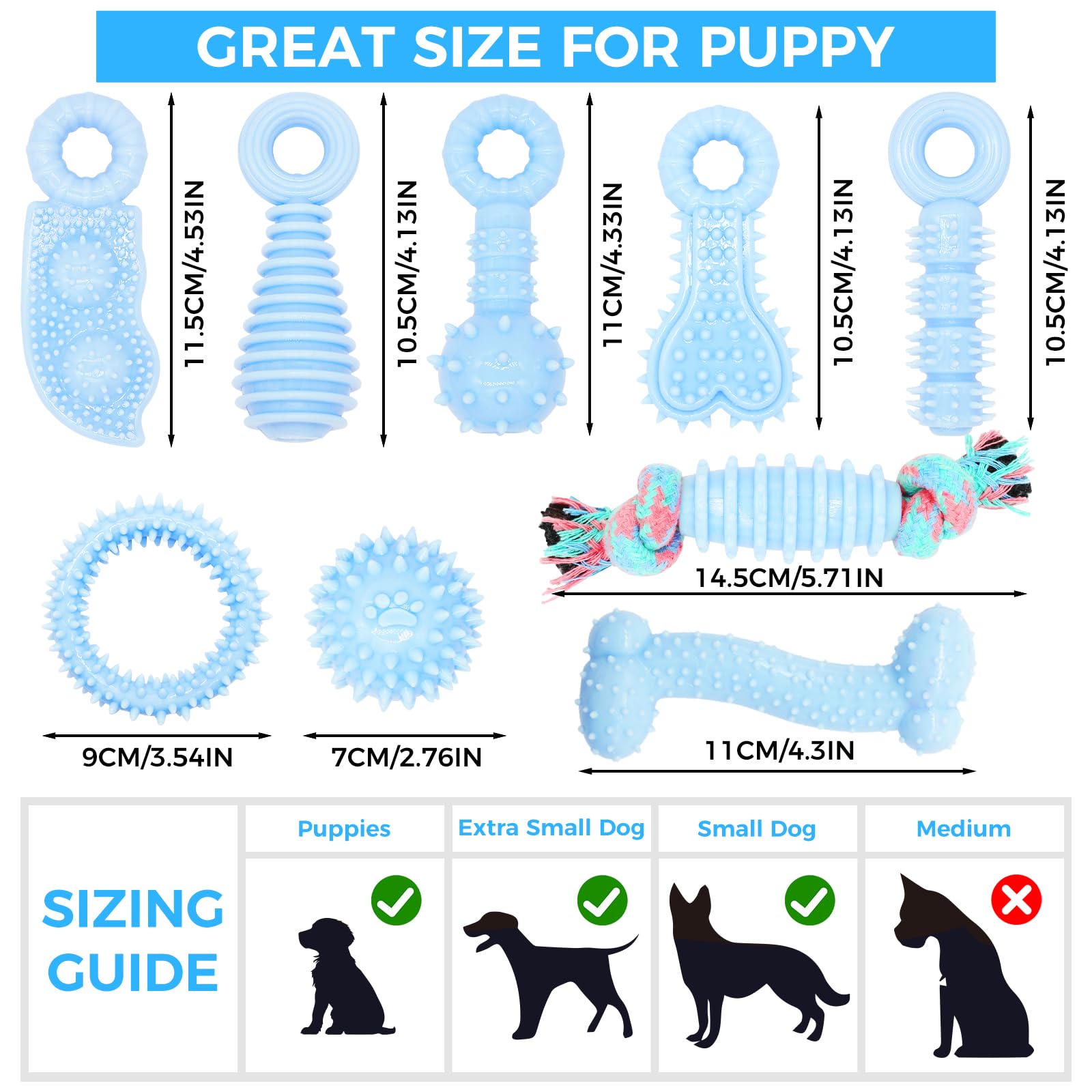 CGBD teething toy collection offers engaging chew for puppies.