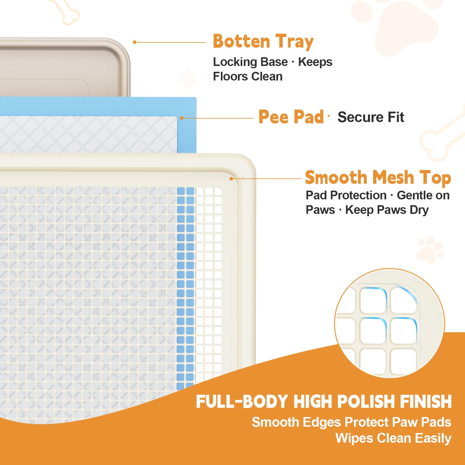 CH24Globall leak-resistant tray minimizes spills around the home