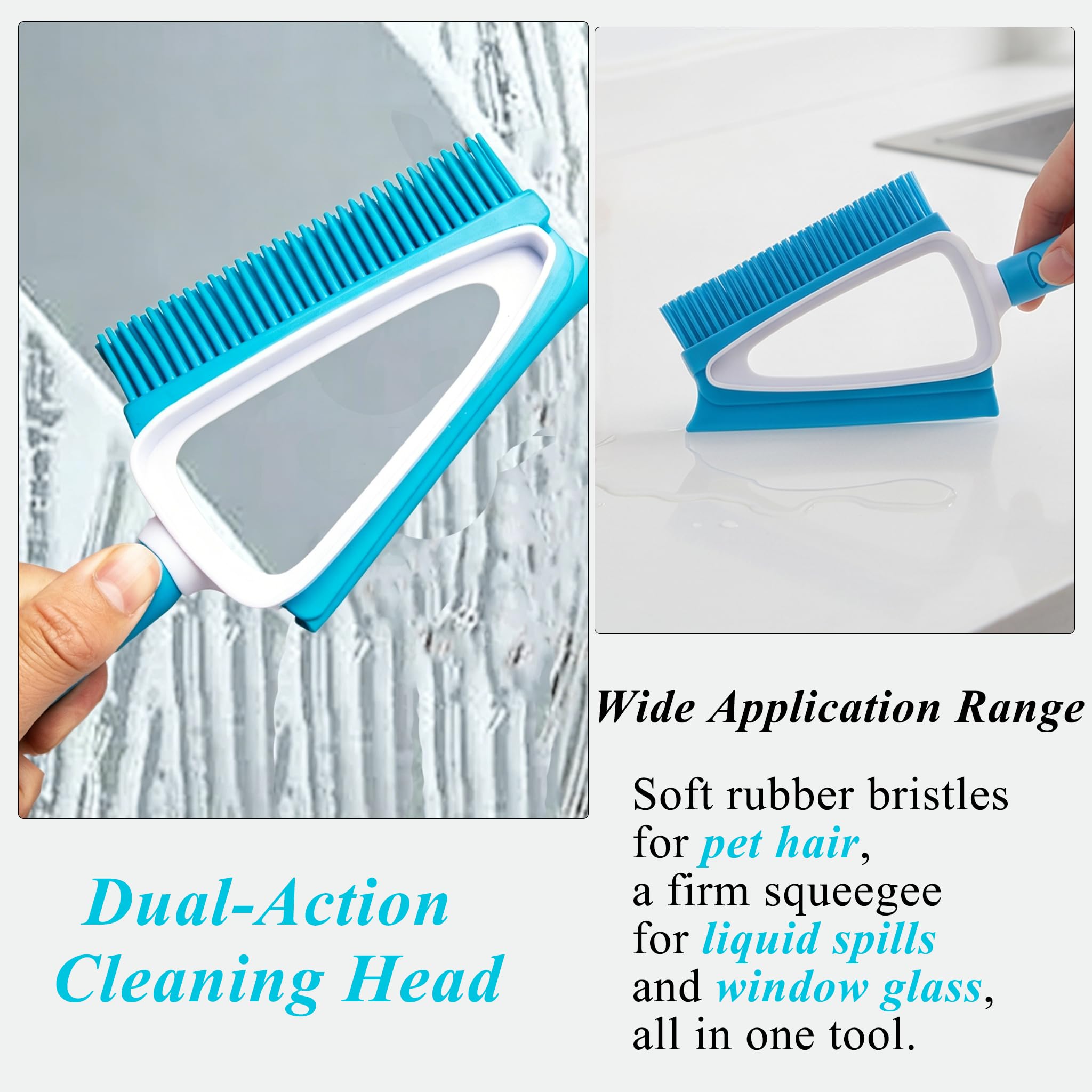 CHANHOO soft rubber bristles clean sofa surfaces without damage.