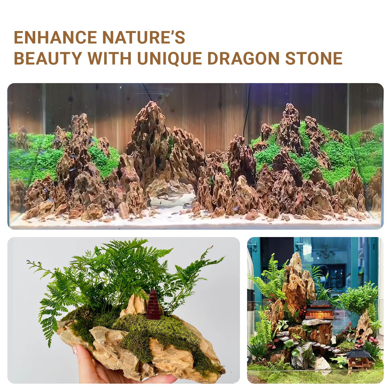 ChaoLeHo Dragon Stone stacks neatly for flexible aquascaping designs.