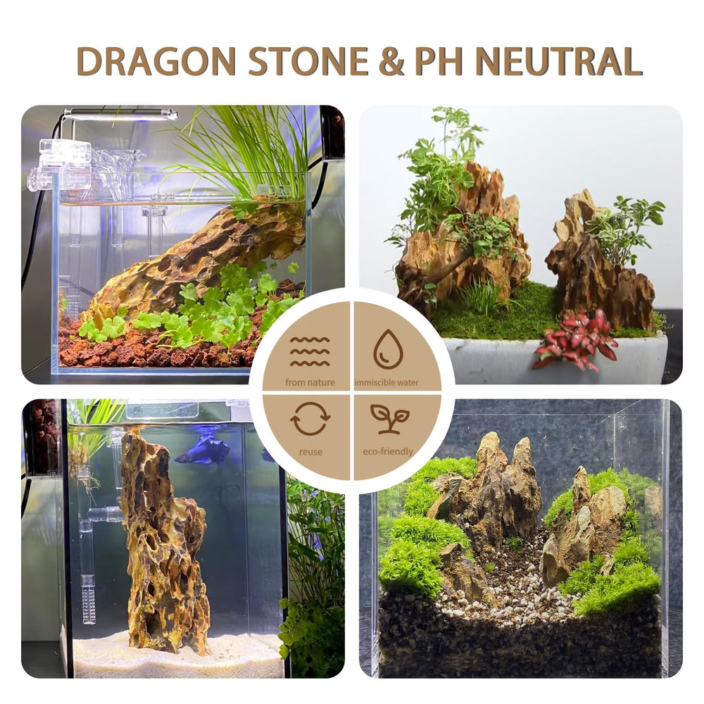 ChaoLeHo Dragon Stone rocks are lightweight and easy to stack for quick aquascape setup.