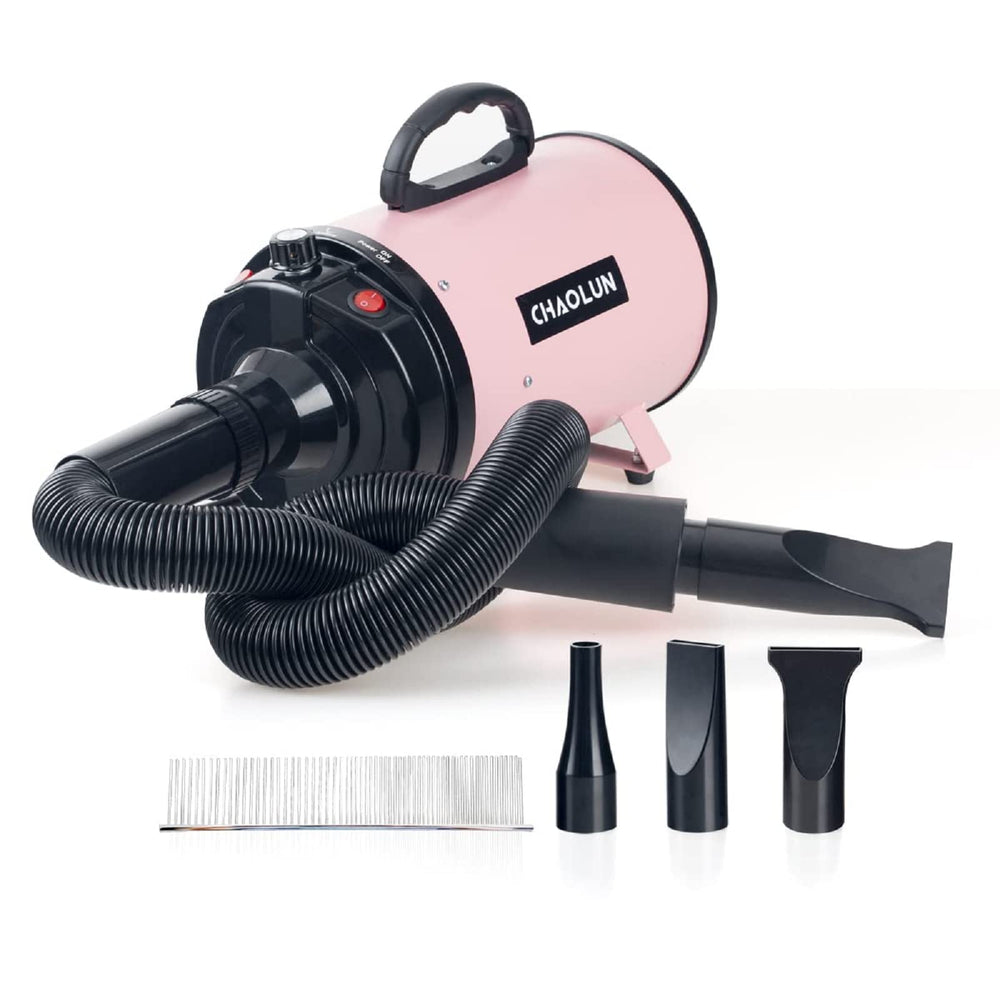 CHAOLUN dog dryer pink front view for home grooming.