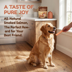 Chaoskitchen smoked salmon jerky puppy and senior friendly.