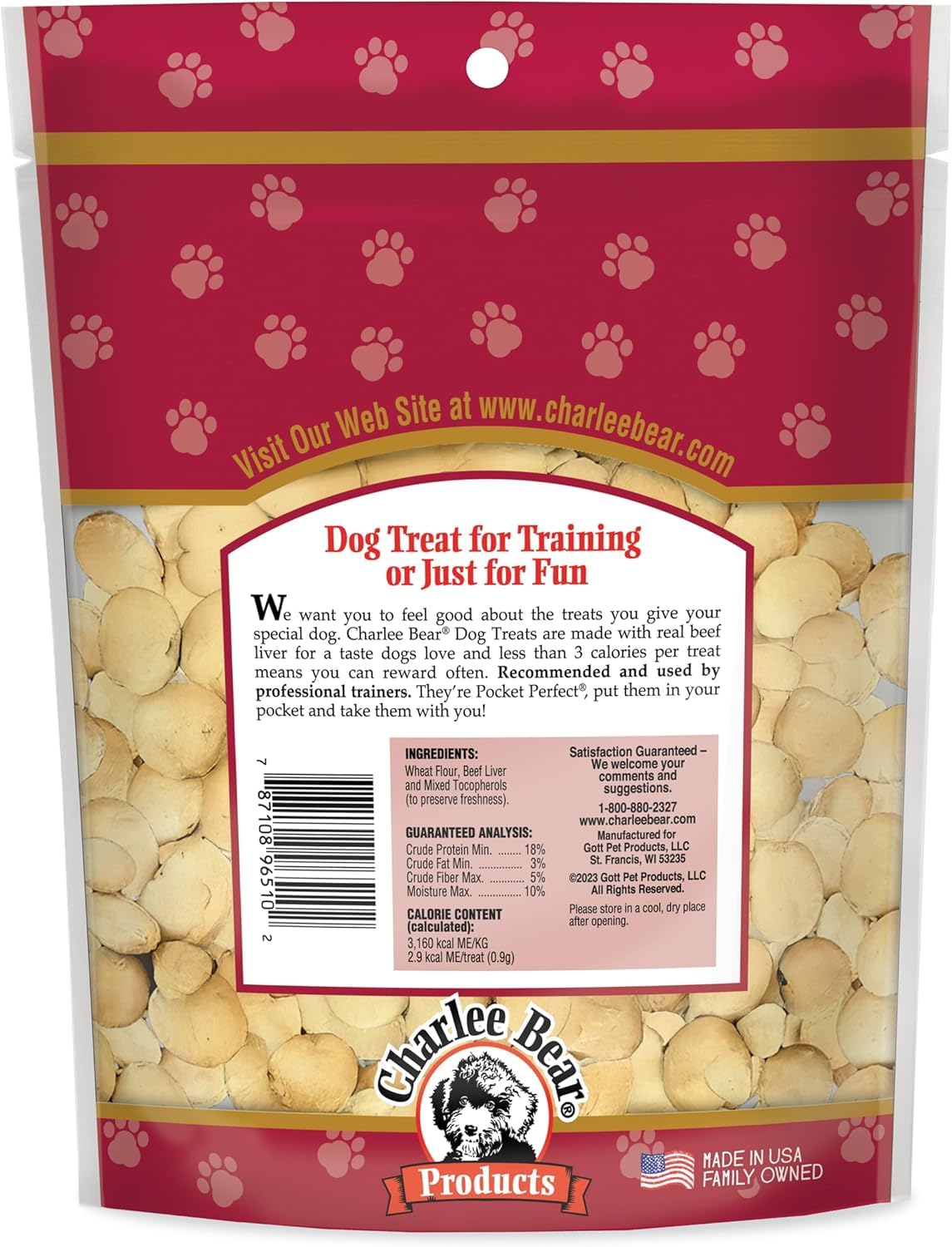 16-ounce triple-pack packaging for training rewards.