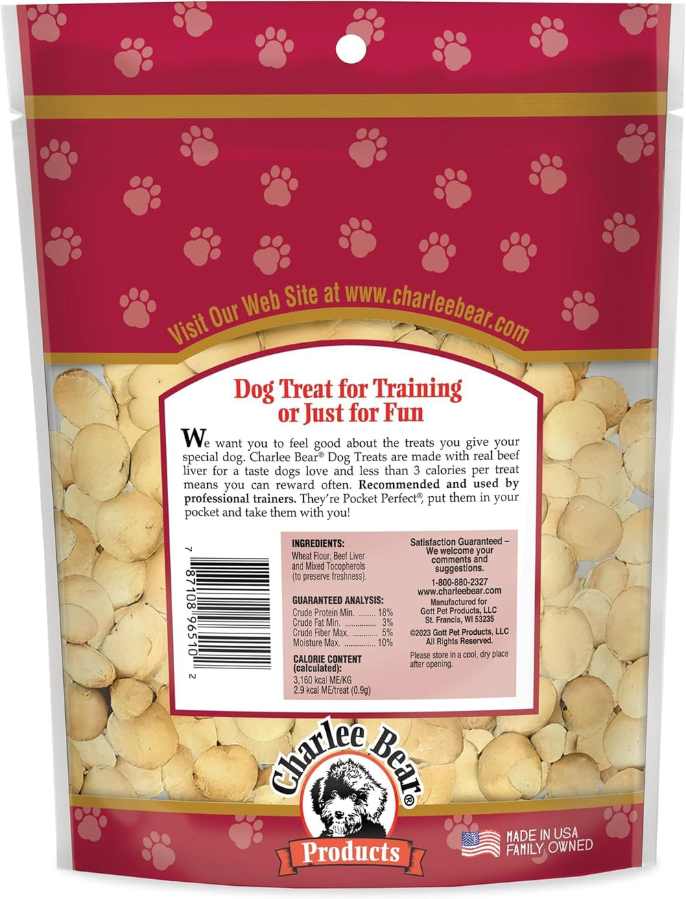 16-ounce triple-pack packaging for training rewards.