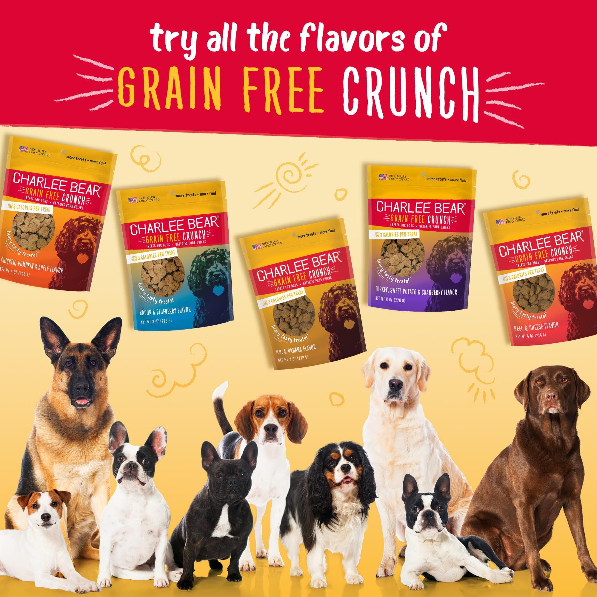 Charlee Bear 8oz 4-pack packaging display for bulk training rewards