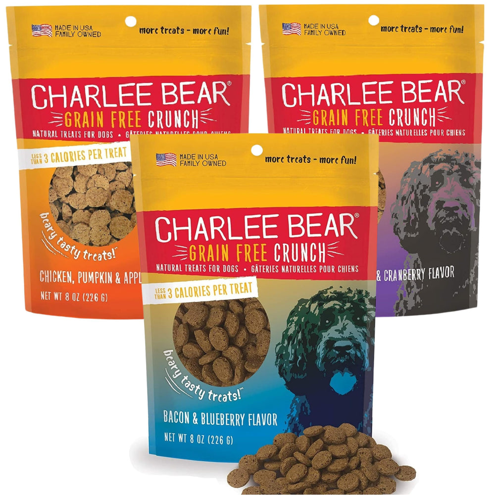 Charlee Bear Crunchy Training Treats, 3 kcal per bite, ideal for frequent rewards