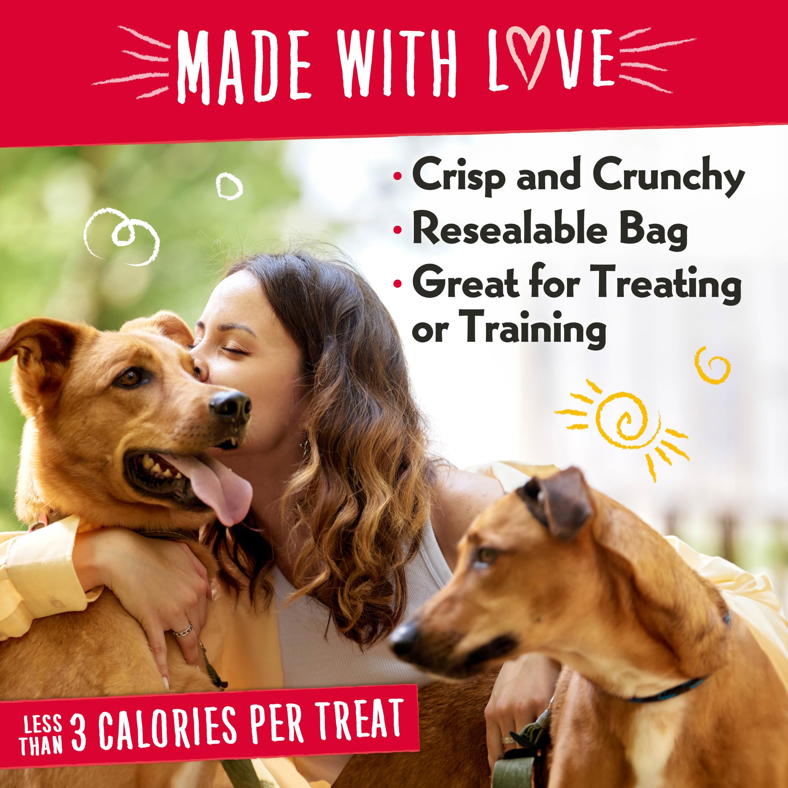 Charlee Bear mini treats for small dogs, perfect bite size.