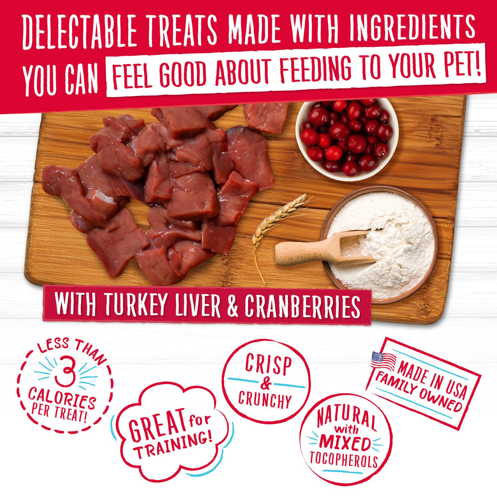 Charlee Bear Original Crunch crunchy texture closeup, mess-free treats ideal for home or crate training.