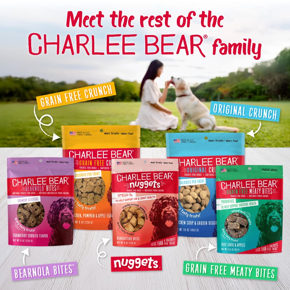 Charlee Bear Original Crunch USA-made label, premium all-natural ingredients from a family-owned brand.
