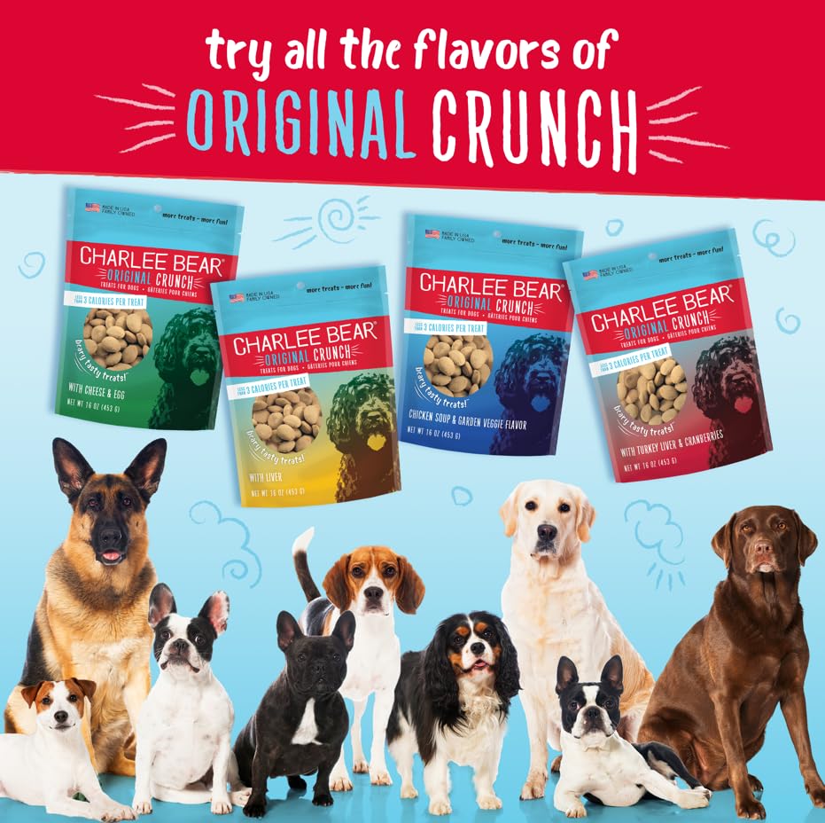 Charlee Bear Original Crunch training-friendly bite for dogs from puppies to adults
