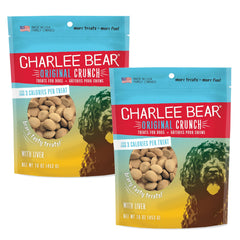 Charlee Bear Original Crunch liver-treat close-up, low-calorie reward for training