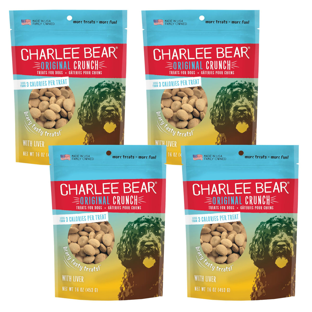 Charlee Bear Original Crunch liver-flavor packaging for training rewards.