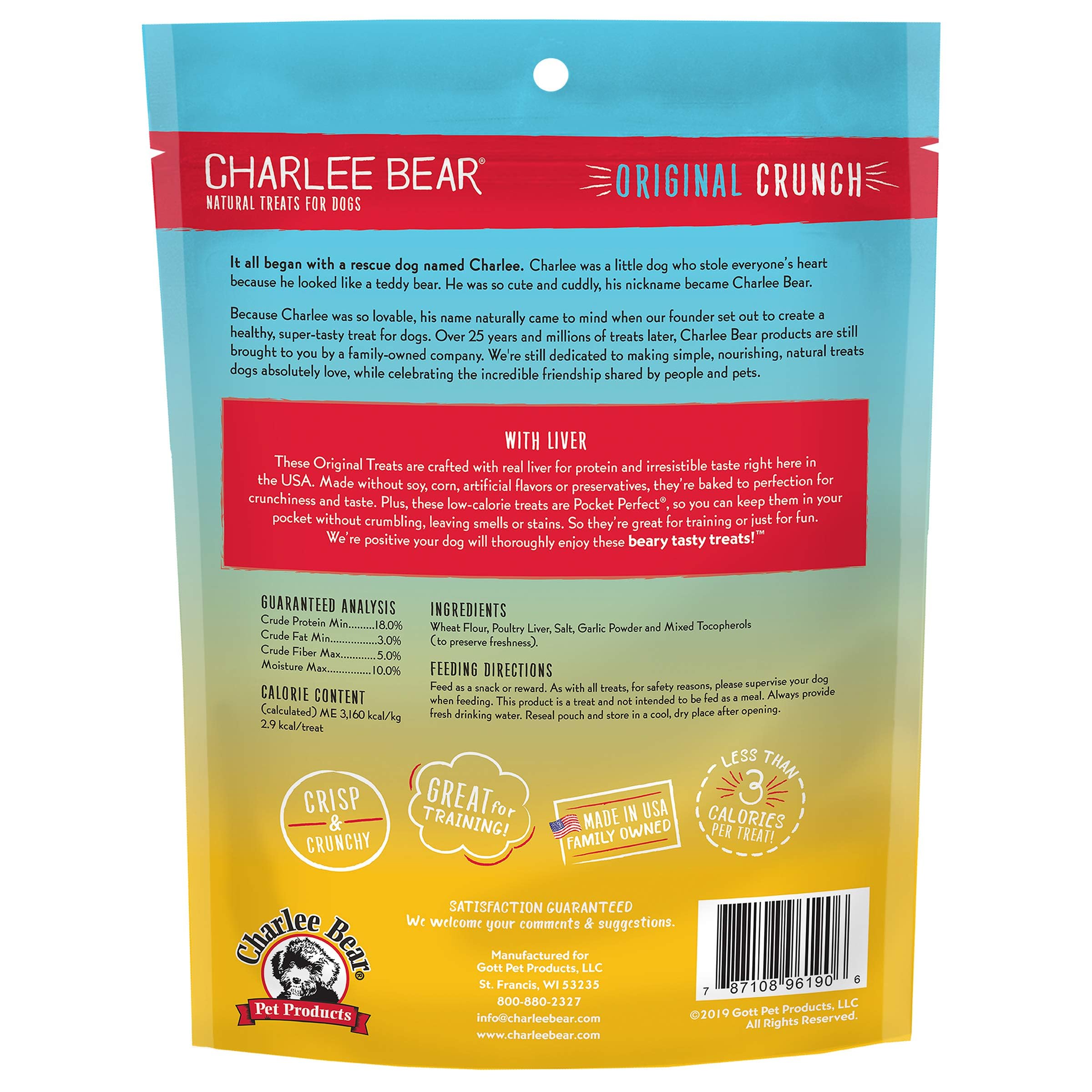 Charlee Bear Original Crunch suitable for puppies to adults during training.