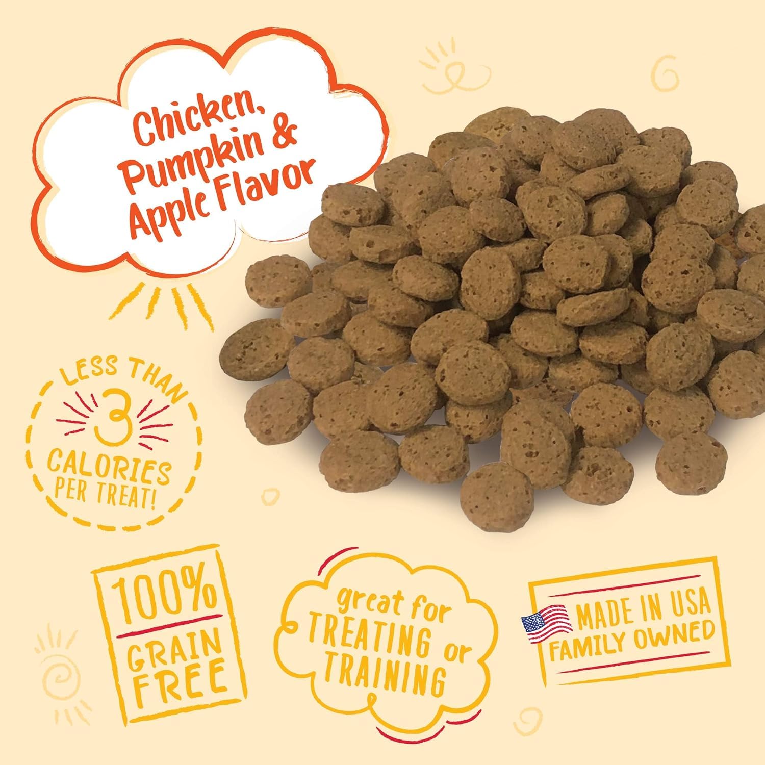 Pocket-ready Charlee Bear treats in use during a training session.