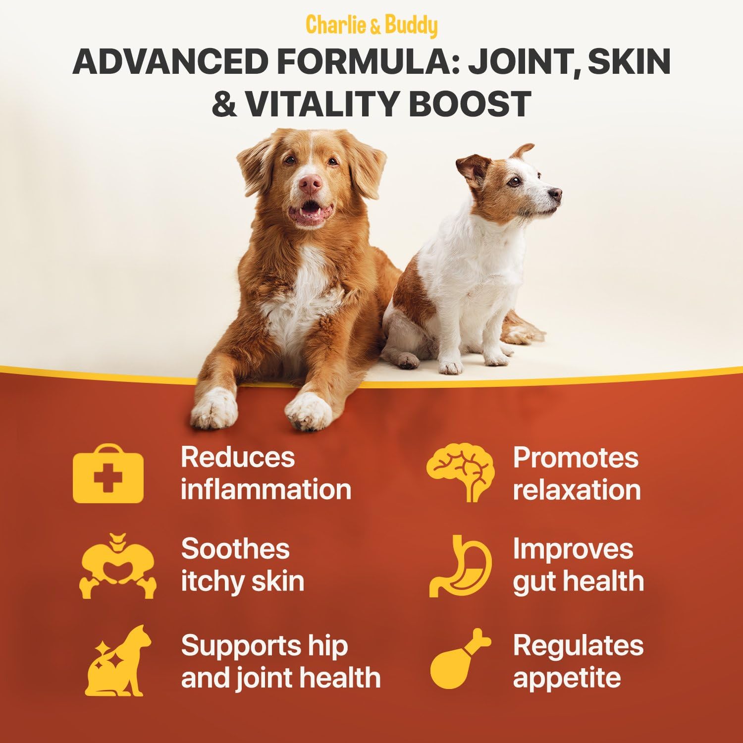 Joint mobility focus for pets using Charlie and Buddy hemp oil
