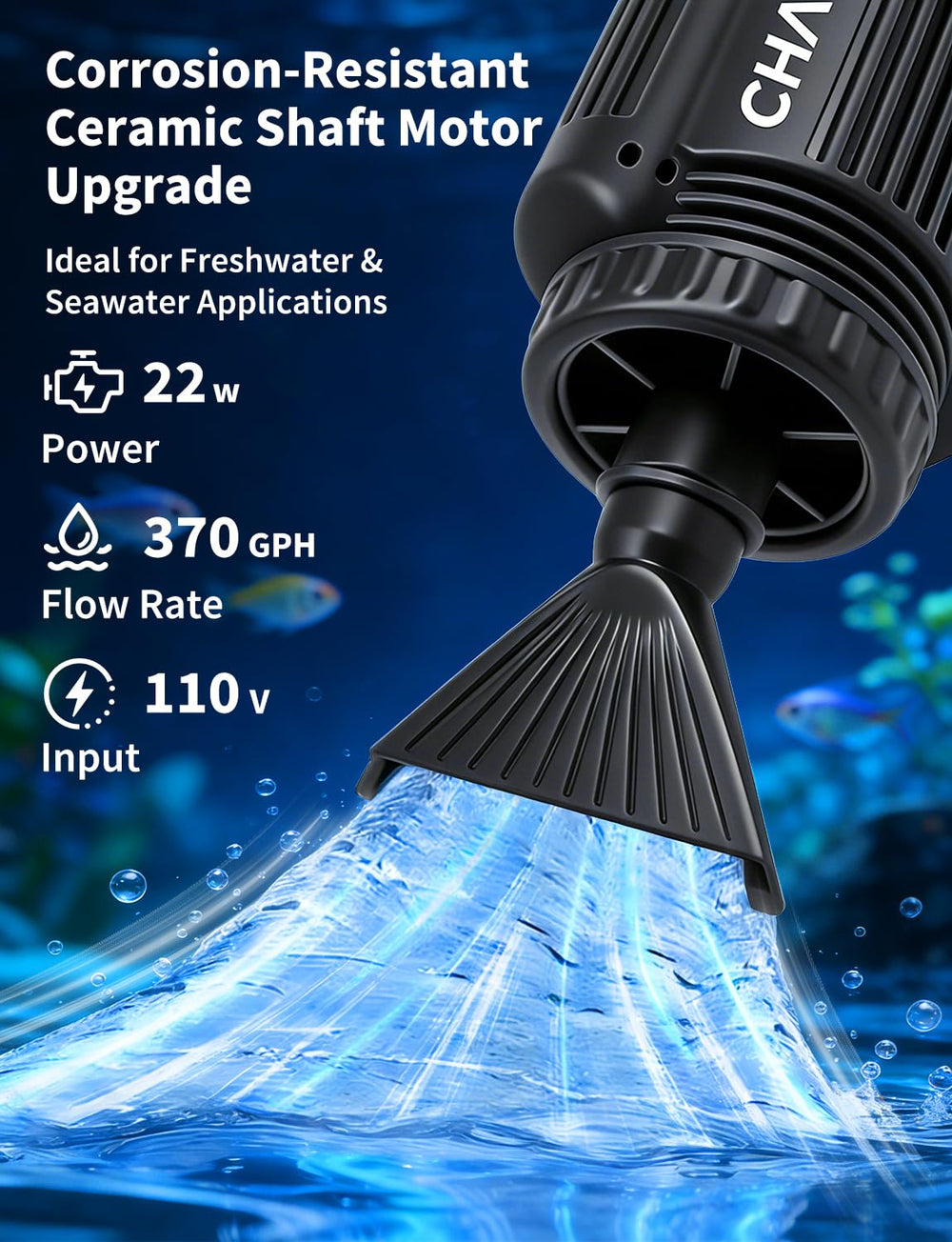 Charmshine 6-in-1 kit in action offers efficient water changes and debris removal.