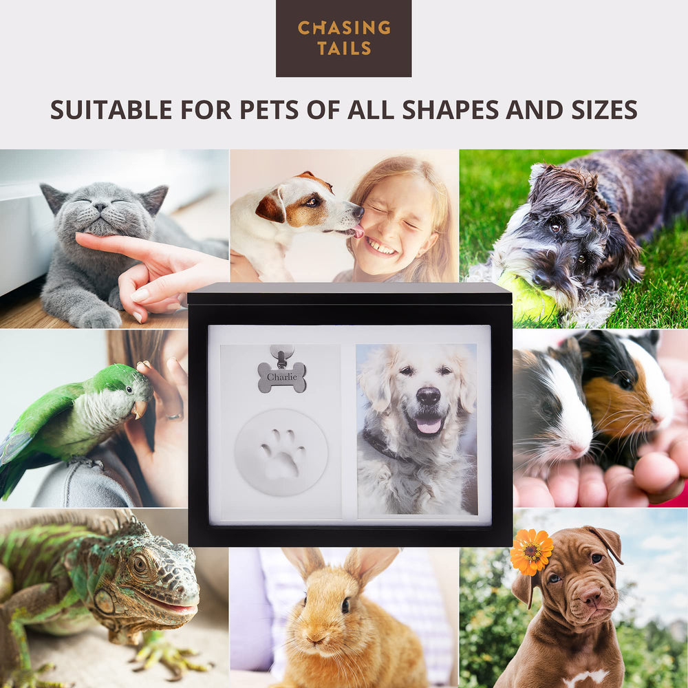Chasing Tails paw print kit for personalized memorial prints.