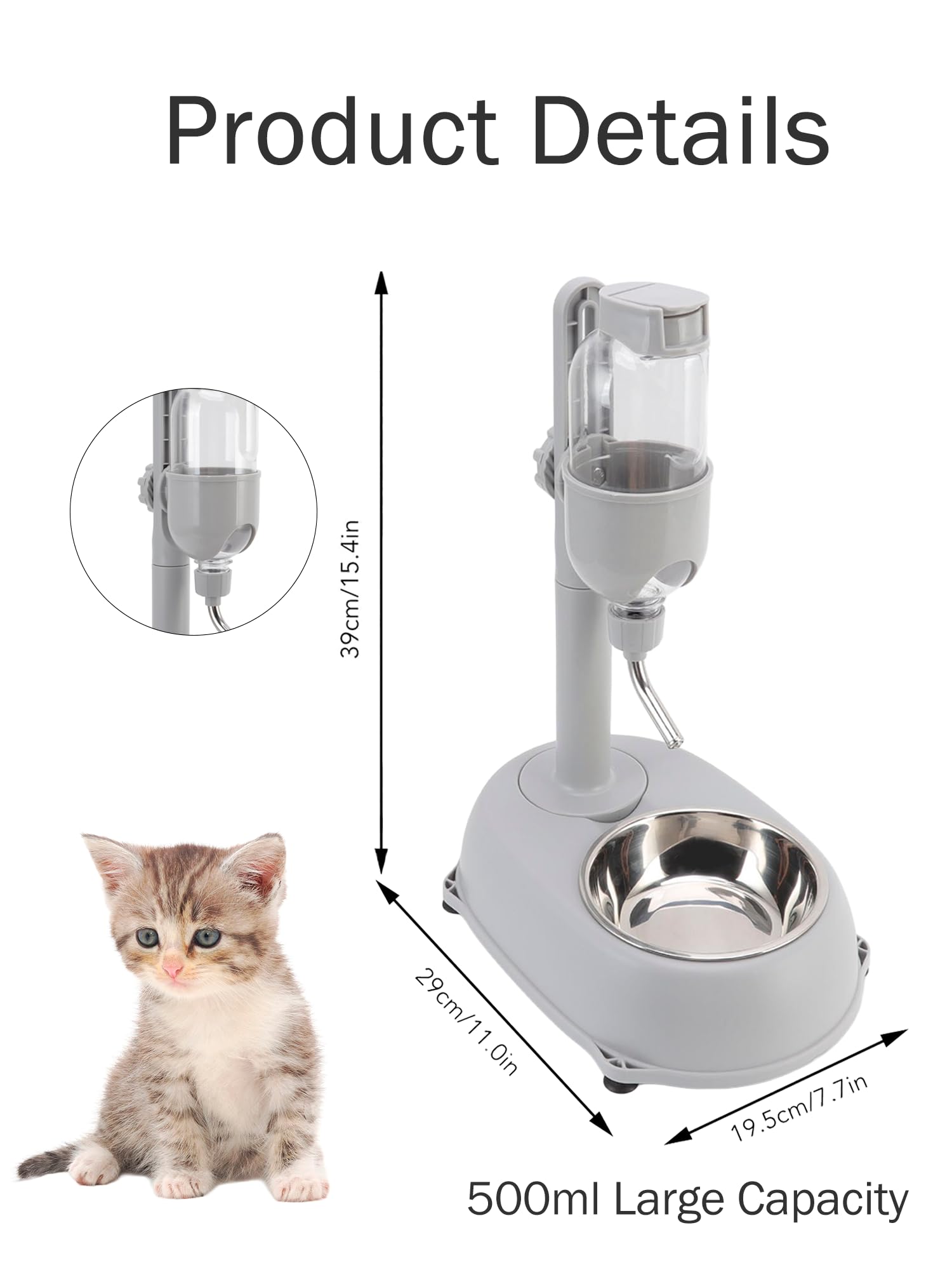 Chazcool 2in1 food and water dispenser keeps bowls organized and clean.