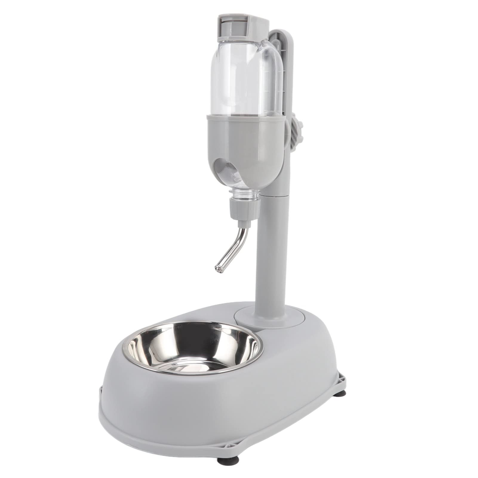 Chazcool pet water dispenser stand showing height-adjustable design for playing pets.
