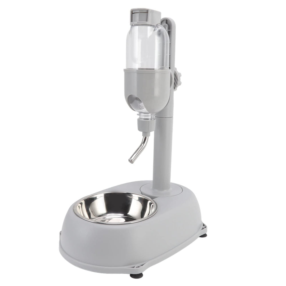 Chazcool pet water dispenser stand showing height-adjustable design for playing pets.