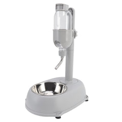 Chazcool pet water dispenser stand showing height-adjustable design for playing pets.