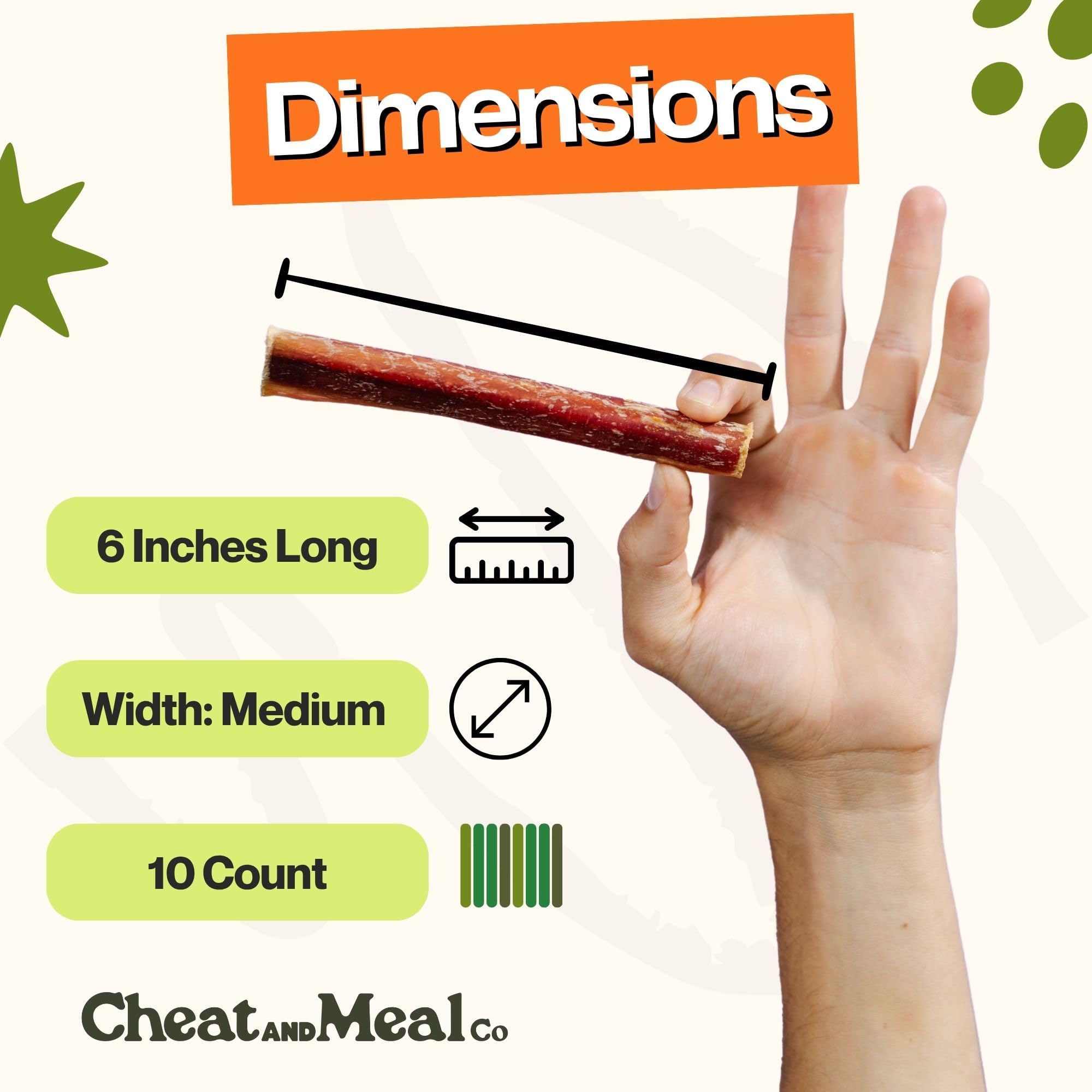 Cheat and Meal Co bully stick durable chew designed for aggression chewers.