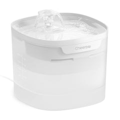 Cheerble Elfin E1 Lite fountain top view showing pumpless design for easy cleaning.