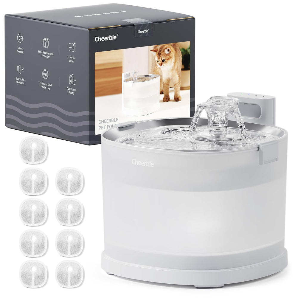 Cheerble Elfin E1+ pumpless fountain with easy-clean design.